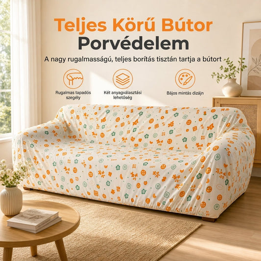 🛋️ Mintás, rugalmas porvédő huzat, ágyakhoz és kanapékhoz