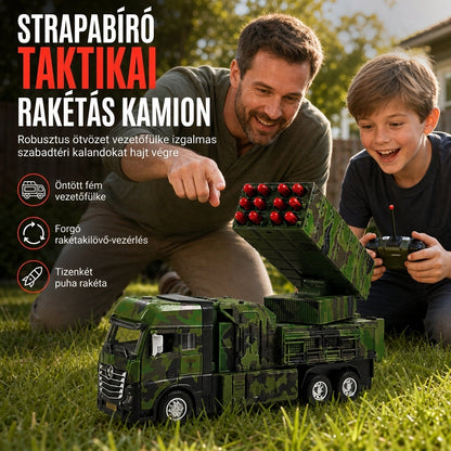 🎯 Óriási távirányítású rakétakilövő játék teherautó