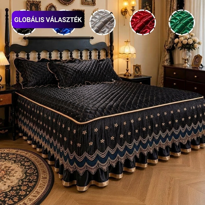 🏝️ Lélegző, steppelt, teljes fedésű ágytakaró szoknya