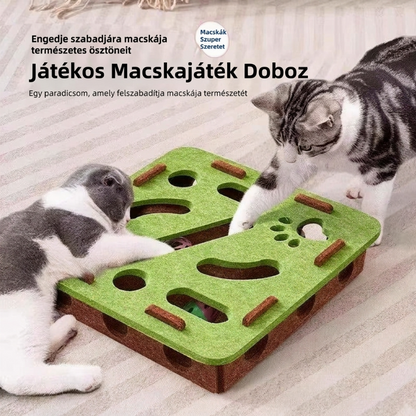 🐱 50% KEDVEZMÉNY MOST! 🔥 Interaktív szőrös labirintusjáték macskáknak – lebilincselő és tartós, tökéletes beltéri játékhoz és mozgáshoz ✨