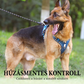 🐕 Húzásgátló kutyahám, LED-es nyakörvvel – vastagabb párnázással, elülső részén D-gyűrűvel