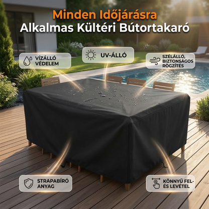 Minden időjárási körülmények között használható kerti bútortakaró