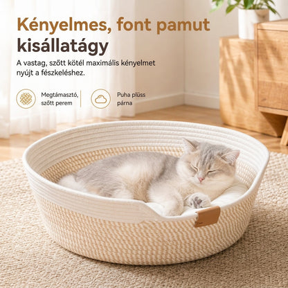 🐱  Macskaágy és karomkaparó egyben – strapabíró, karomálló kialakítás
