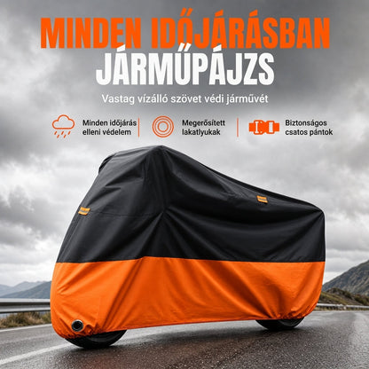 Vízálló motortakaró ponyva zárnyílásokkal
