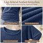 👚 Női, alkalmi, bő fazonú, kerek nyakkivágású, hosszú ujjú kötött pulóver, leeső vállú denevérujj kialakítással és oldalán ráncolt dizájnnal