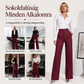👖 Nőknek magas derekú csíkos bőszárú nadrág – Kényelmes, divatos, elegáns