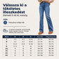 Női, alkalmi, rugalmas, magas derekú farmernadrág