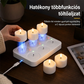 🕯️ Lángmentes LED gyertya – Tealight, újratölthető, otthoni hangulat