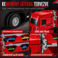 🚚 Transzformáló teherautós játék – 207 cm-es katapultpálya és mini fémjárművek