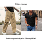 👖 Férfi többzsebes egyenes szárú cargo nadrág