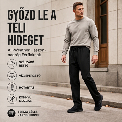 👖 Uniszex szélálló, gyorsan száradó, plüss bélésű nadrág