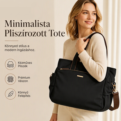 👛 Hétköznapi vászon bevásárlótáskák oldalsó redőzött zsebekkel nők számára