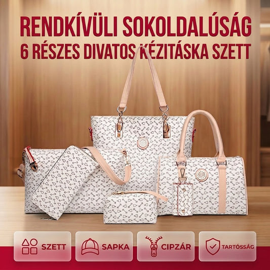 🔔 Női 6 darabos kézitáska-szett, divatos csontmintás