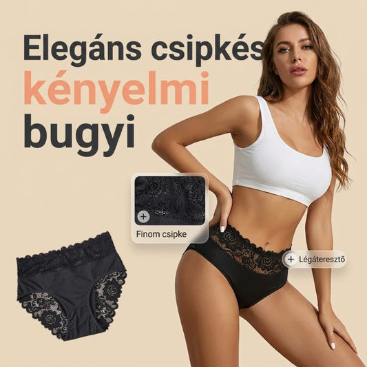【✨ 1 + 3 ingyen-4 db】💕2026-os új csipkés bugyi | Légáteresztő, karcsúsító, természetes viselet
